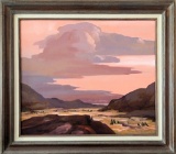 Robert Wands Oil On Board - Mountain Valley, Signed Lower Left, Framed Size