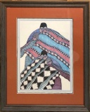 Amado M. Peña Serigraph - Signed Upper Left, Framed W/ Glass, Framed Size 2