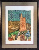 Amado M. Peña Lithograph - 2002, Signed & Numbered 3/50, Framed W/ Glass, F