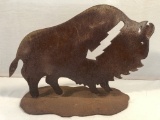 Buffalo Cut Iron Sculpture - 20