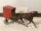 Very Old Tin Hand Painted Horse & Buggy - As Found, Horse Is 5
