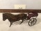Fantastic Wooden Litho Horse W/ Tin Buggy - Original & In Working Condition