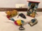 Vintage W. Germany LBZ Tin Litho Bird Bank - Works; 2 Tin Litho Misc; Wind-
