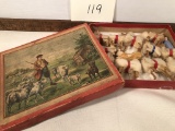 Set Of Germany Sheep - In Box; Shepherd & Dog - As Found