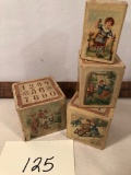 Set Of 4 Paper Litho Nesting Blocks
