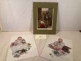 Print - The Dog In The Manger;  2 1908 Prints - By Frederick A. Stokes Co.
