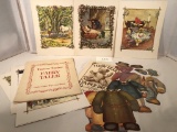 1962 Tasha Tudor Fairy Tail Print Portfolio; 1984 Jumbo Teddy Bear Doll & C