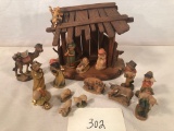 Anri Nativity Set W/ 16 Wooden Figures - Creche 7