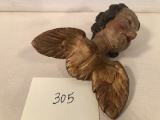 Vintage Carved Wood Painted Angel - 8