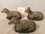3 Large Seated Sheep - 8