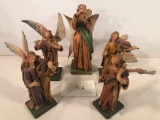 5 Vintage Italy Renaissance Cartapesta Papier-Mâché Standing Angels - As Fo