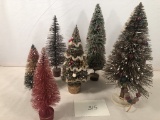 6 Vintage Medium To Large Bottle Brush Trees