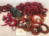 Vintage Chenille Wreaths & Paper Garland