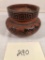 Brownware Pottery Jar W/ Lid