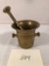 Old Brass Mortar & Pestle - 3½