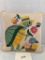 Needlepoint Turtle & Floral Pillow