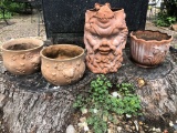 4 Terra Cotta Garden Pots