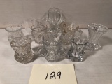 9 Vintage Glass Toothpick Holders