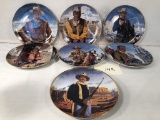 7 John Wayne Collector Plates