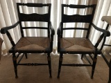 Pair Vintage Hitchcock Arm Chairs