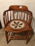 Barrel Chair W/ Cane Seat - 29