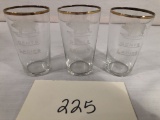 3 Ladies/Gents Etched Shot Glasses