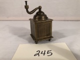Small Antique Brass Pepper Mill - 3¼