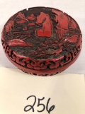 Cinnabar Carved Covered Box - 3¾