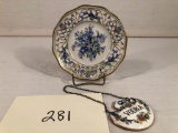 Small Reticulated Plate - Forget Me Not, Schumann Germany; Staffordshire Vo