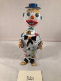 Vintage Italian Faience Clown Decanter - 11½