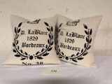 2 French Motif Pillows