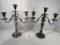 2 Silverplated 3-arm Candelabras - 15