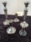 2 Pair Weighted Sterling Candlesticks - 9