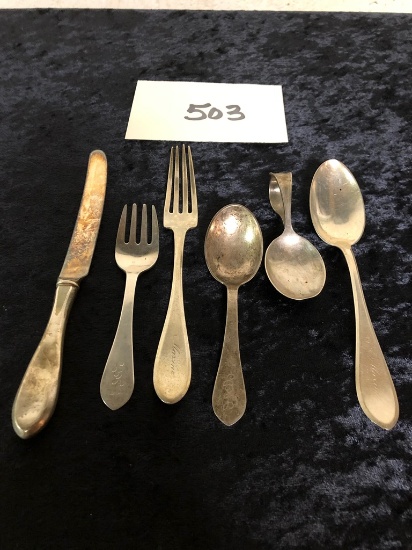 6 Pieces Baby/Youth Sterling, 3.96 Ozt