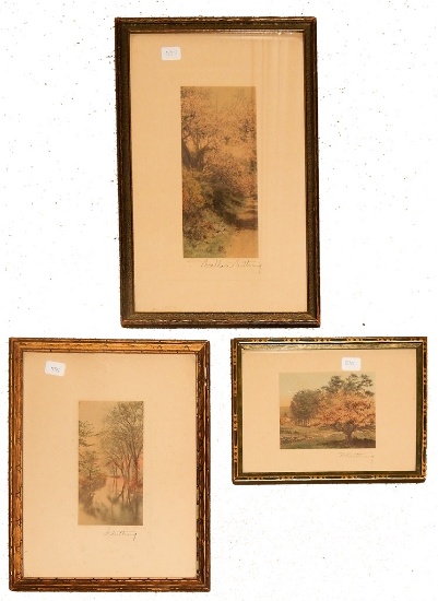 3 Wallace Nutting Prints - Largest Is 8"x11"
