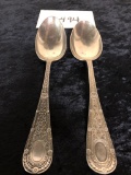 2 Sterling Serving Spoons - 8