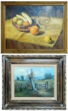 Jess Niccom Oil On Canvas - Landscape, Signed '70, In Frame 24