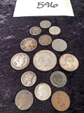 14 U.S. Coins - Includes 1964 Kennedy Half, 1914 1943 & 1964 Quarters, 1963