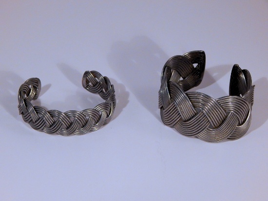 2 Mexican Silver Bracelets
