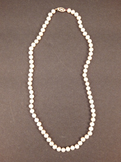 14kt Gold & Real Cultured Pearl Necklace