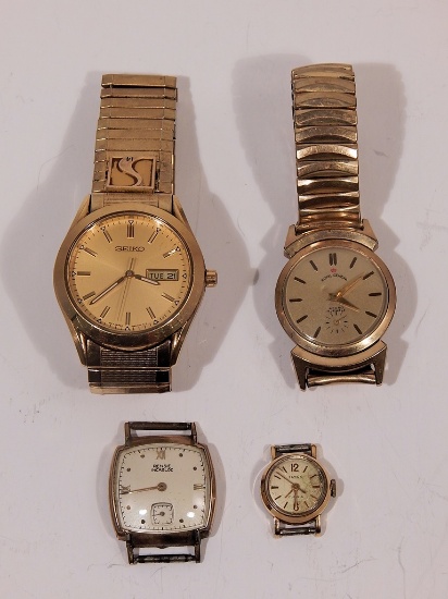 Vintage Seiko Men's Watch; Royal Geneva Men's Watch; Vintage Timex Ladies W