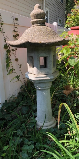 3-piece Cast Concrete Pagoda - 49" - Local Pickup Only