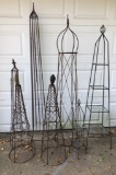 7 Iron Garden Trellises - Tallest Is 5', As Found - Local Pickup Only