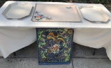 4 Vintage Trays