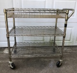 3-shelf Metal Rolling Cart - Local Pickup Only