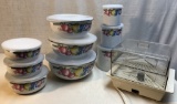 Dehydrator - New In Box; Enameled Mixing Bowl Set; Cannisters