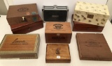9 Various Boxes - Cigar, Cedar Etc.