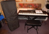 Roland Digital Intelligent Piano - KF-90, W/ Stand, Bench & Carrying Case