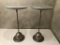 2 Modern Heavy Cocktail Tables W/ Glass Tops - By Umbra, Like New, 21