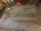 All Glass 2-piece Vintage Coffee Table W/ Beveled Top - 24